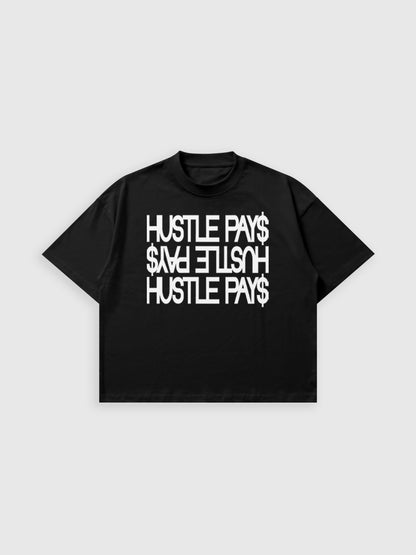 T-SHIRT HUSTLE PAY$ NOIR