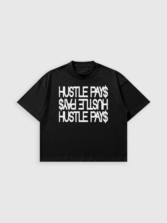 T-SHIRT HUSTLE PAY$ NOIR