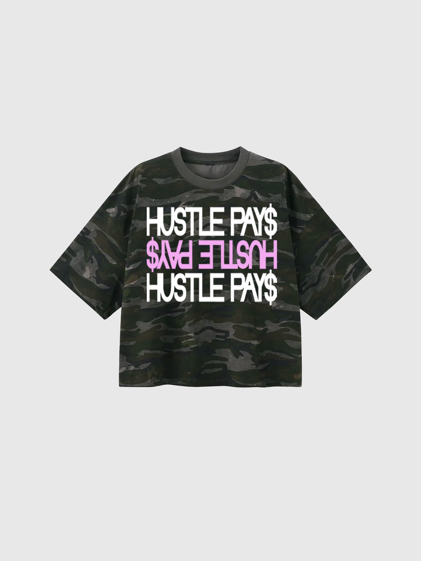 T-SHIRT HUSTLE PAY$ GRIS