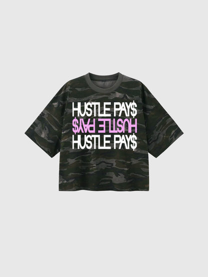 T-SHIRT HUSTLE PAY$ GRIS